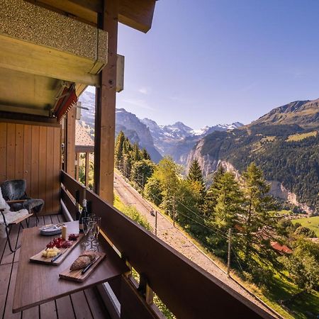Chalet Primula Penthouse Wengen Exteriör bild