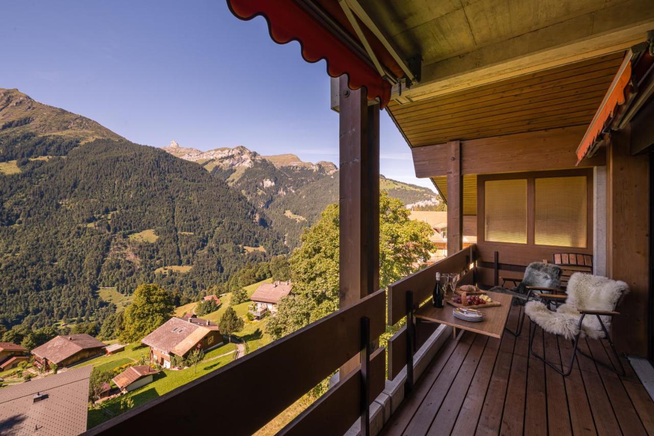 Chalet Primula Penthouse Wengen Exteriör bild