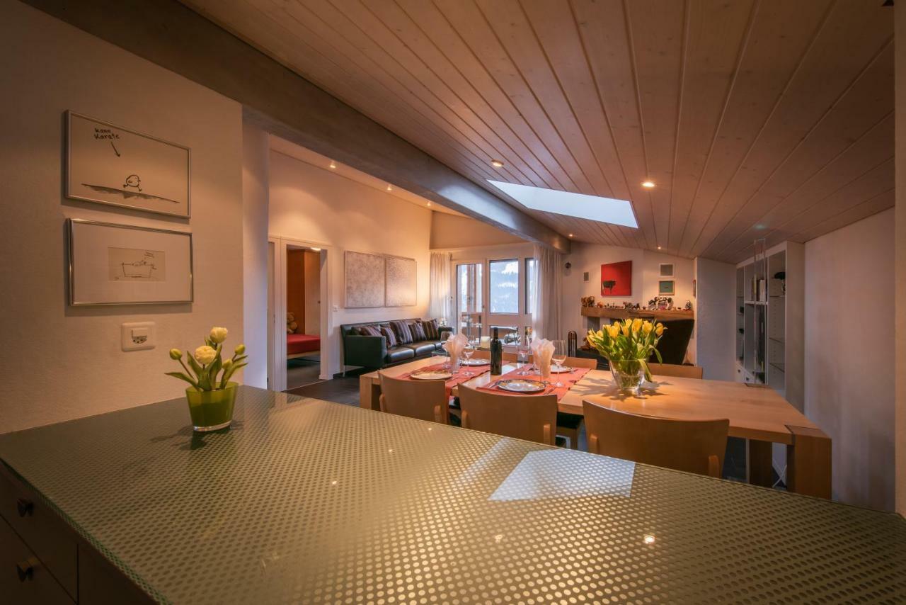 Chalet Primula Penthouse Wengen Exteriör bild
