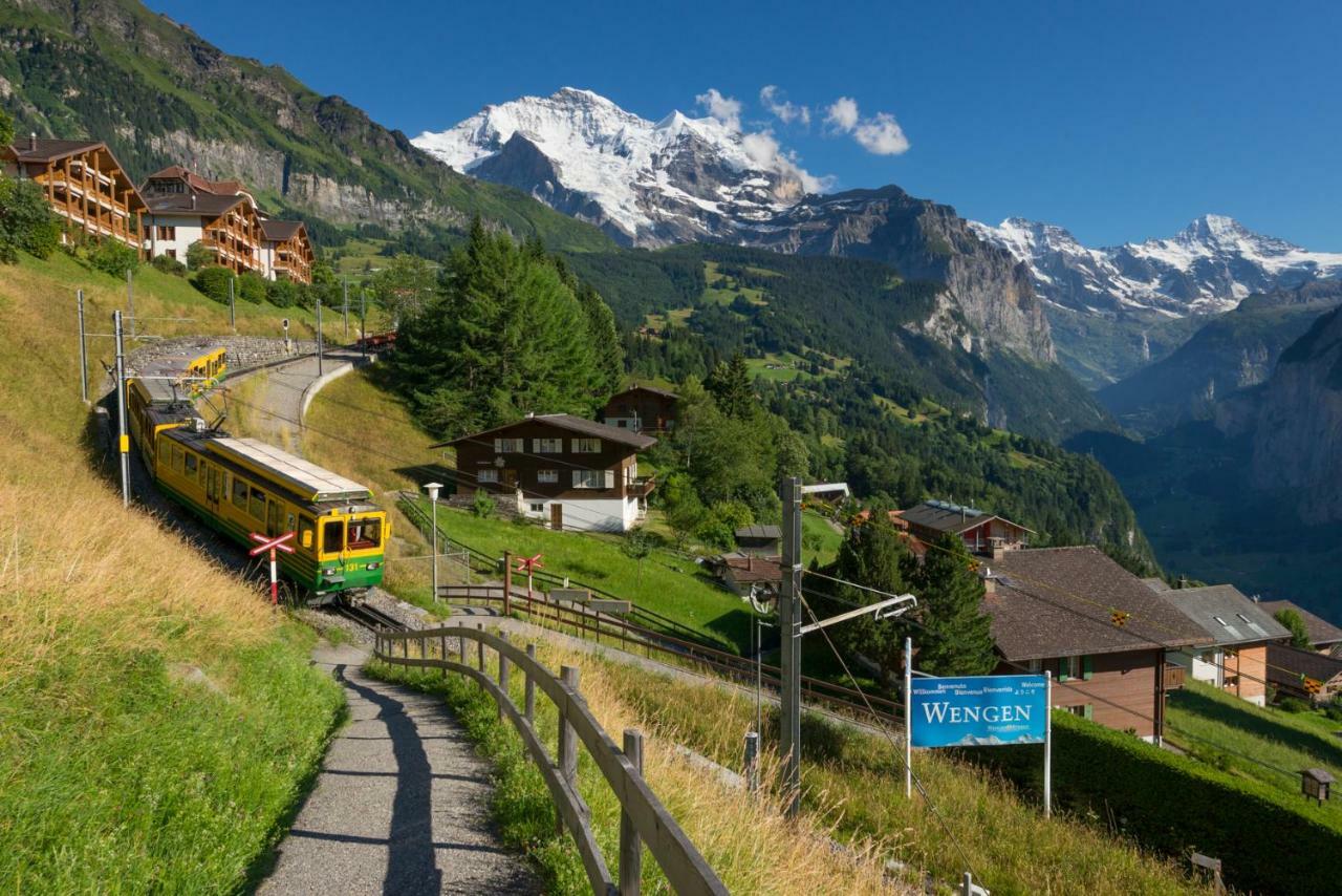 Chalet Primula Penthouse Wengen Exteriör bild